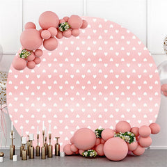 Lofaris White Love Round Pink Happy Birthday Backdrop For Girl