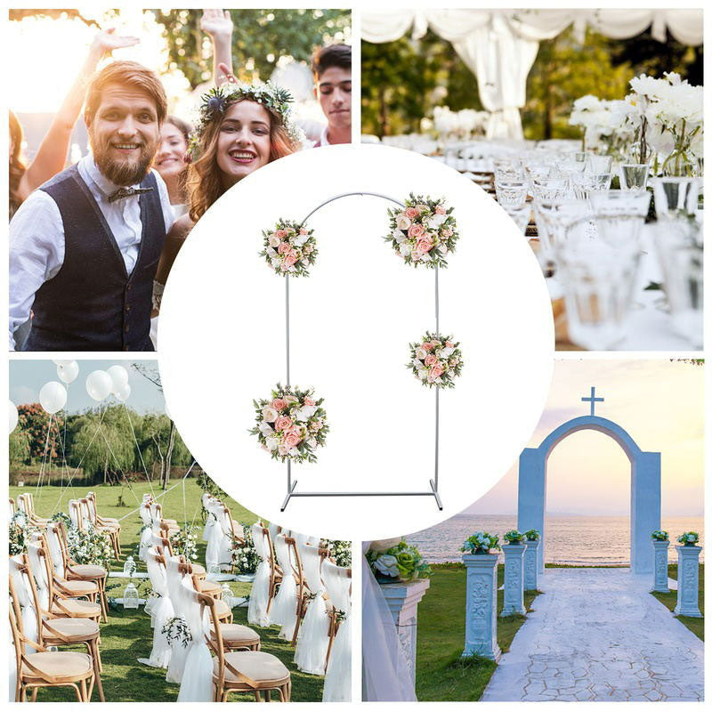 Lofaris Round Top Frame Metal Wedding Arch Backdrop Stand