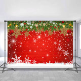Load image into Gallery viewer, Lofaris White Snow With Red Wood Backdrop For Chrismas Decoration