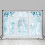 Load image into Gallery viewer, Lofaris White Snowflake And Castle Blue Backdrop For Winter