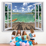 Load image into Gallery viewer, Lofaris White Windows Sea View Beach Tropical Summer Backdrop
