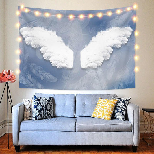 Lofaris White Wings Landscape Valentine’s Day Custom Tapestry
