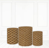 Load image into Gallery viewer, Lofaris Wicker Pattern Plinth Cover Soft Color Cake Table