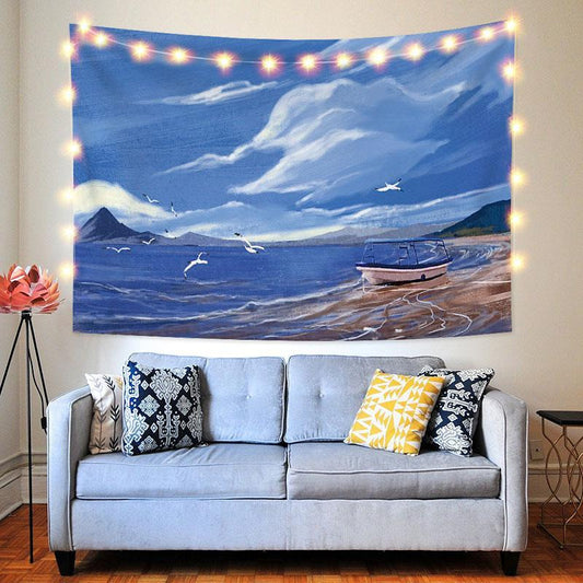 Lofaris Wild Goose Beach Landscape Mountain Custom Tapestry