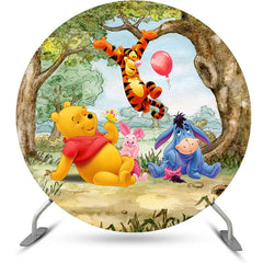 Lofaris Winnie The Pooh Cartoon Themed Circle Backdrop Kit