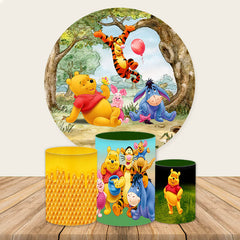 Lofaris Winnie The Pooh Cartoon Themed Circle Backdrop Kit