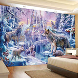 Load image into Gallery viewer, Lofaris Winter Castle Fairytale Landscape Animal Wall Tapestry