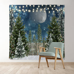 Lofaris Winter Christmas Tree Glitter Spot Photoshoot Backdrop for Kids