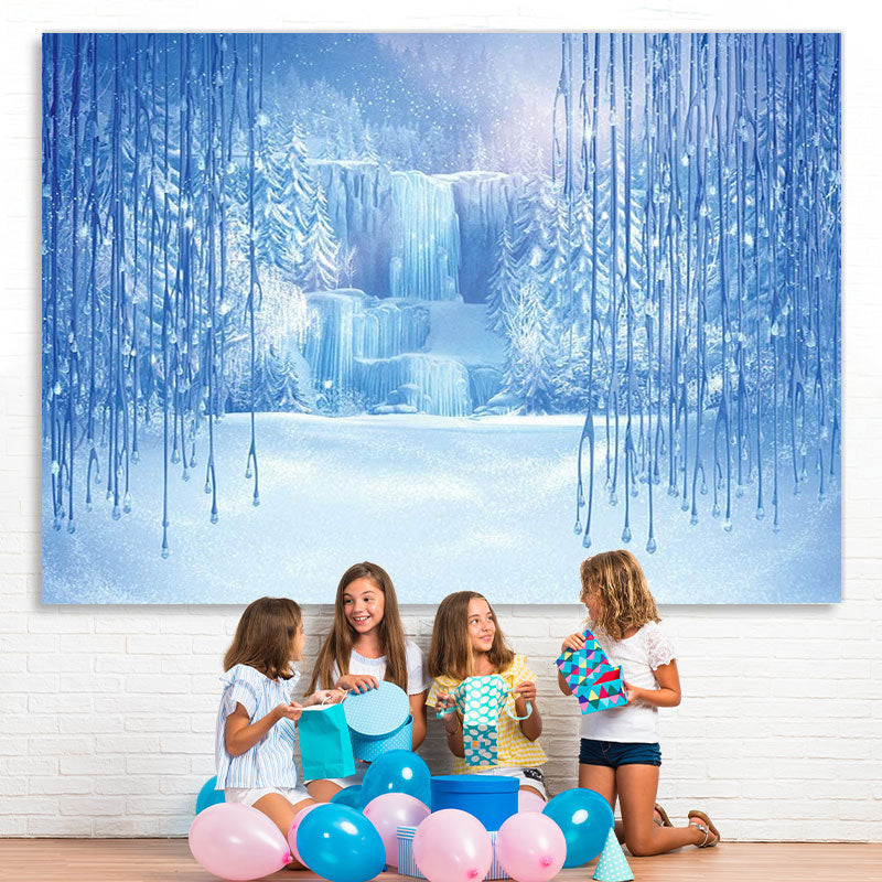 Lofaris Winter Frozen Snow Ice Photoshoot Backdrops for Children
