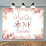 Load image into Gallery viewer, Lofaris Winter One Derland Snowflake Happy Birthday Backdrop