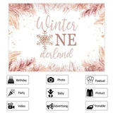 Load image into Gallery viewer, Lofaris Winter One Derland Snowflake Happy Birthday Backdrop