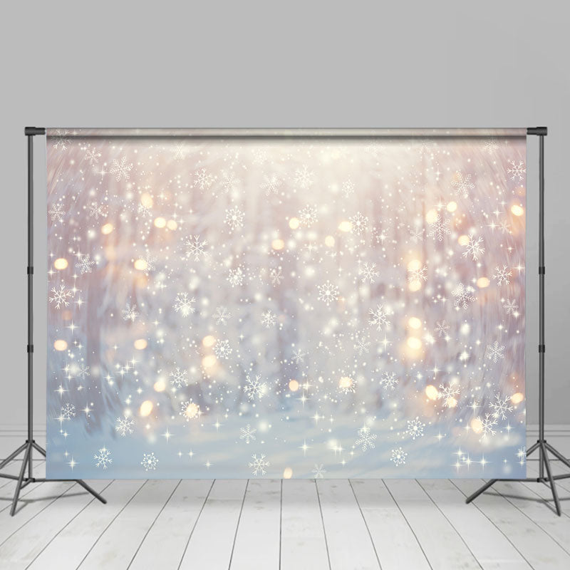 Lofaris Winter Snowflake Glitter Light Bokeh Backdrop For Party