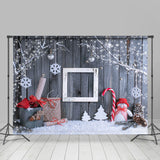 Load image into Gallery viewer, Lofaris Winter Snowflake Santa Gift Wood Backdrop