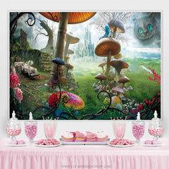 Lofaris Wonderland Cat Fairy Tale Castle Birthday Party Backdrop