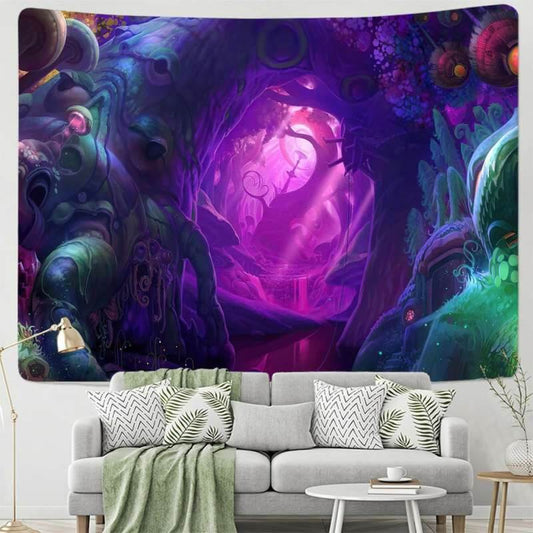 Lofaris Wonderland Dream World Novelty Forest Wall Tapestry