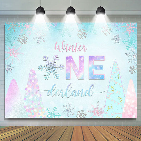 Lofaris Wonderland Snowflake Bokeh Photo Backdrop Winter