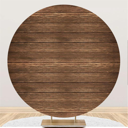 Lofaris Wood Circle Simple Baby Shower Custom Round Backdrop