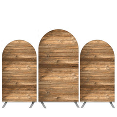 Lofaris Wood Theme Stripe Arch Backdrop Kit for Birthday