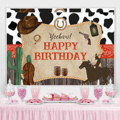 Lofaris Wooden And Horse Happy Birthday Backdorp For Party