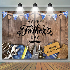 Lofaris Wooden Blackboard And Tool Happy Fathers Day Backdrop