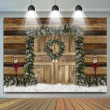 Load image into Gallery viewer, Lofaris Wooden Christmas Wreath With Lovely Lamb Holiday Backdrop