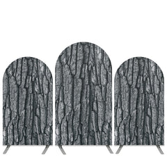 Lofaris Wooden Theme Black Grey Birthday Arch Backdrop Kit