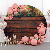 Load image into Gallery viewer, Lofaris Wooden Theme Merry Christmas Lights Circle Backdrop