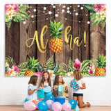 Load image into Gallery viewer, Lofaris Wooden Tropical Hawaiian summer Photoshoot backdrop