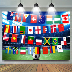 Lofaris World Cup Scene National Flags Dance Party Backdrop