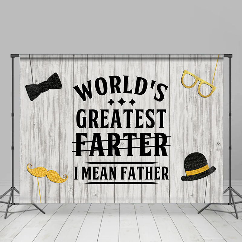Lofaris World Greatest Father Stripe Happy Fathers Day Backdrop