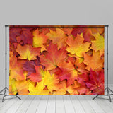 Load image into Gallery viewer, Lofaris Yellow And Red Leaves Simple Fall Party Backdrop for Photo