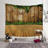 Load image into Gallery viewer, Lofaris Yellow Brown Wood And Grass Garden Family Wall Tapestry