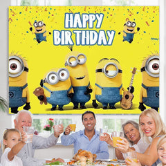 Lofaris Yellow Game Background For Kids Birthday Party Backdrop Decor