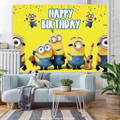 Lofaris Yellow Game Background For Kids Birthday Party Backdrop Decor