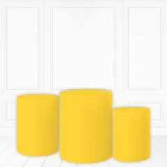 Lofaris Yellow Pedestal Cover Printed Fabric Cake Table